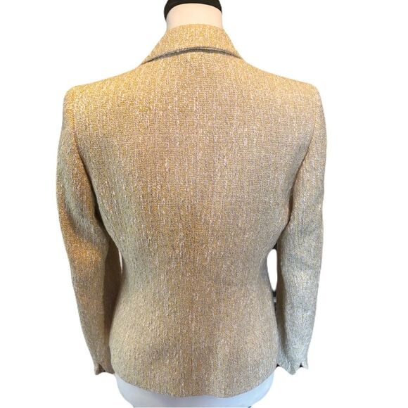 Anne Klein Boucle Tweed Blazer | EUC | Yellow, White, Grey | 4p - Picture 4 of 7